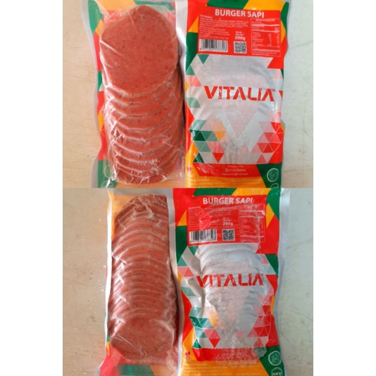 

Vitalia Burger Sapi 250g isi 10 280g isi 20 mini