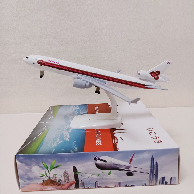 Thailand THAI Airways MD-11 Diecast Pesawat Model Air THAI Airlines MD11 Model Pesawat Pesawat Dengan Roda