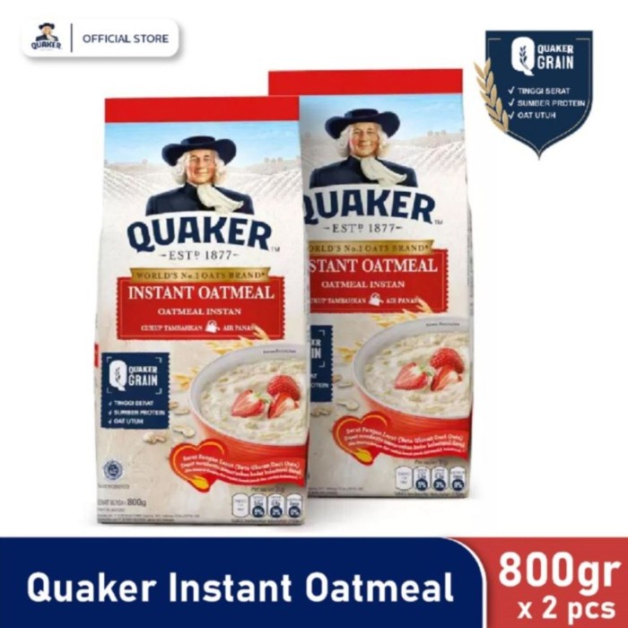 

[BISA COD] Quaker Instant Oatmeal 800 Gr - Twin Pack