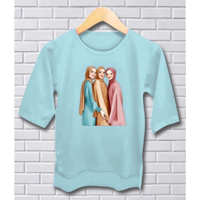 ATASAN KAOS ABG HIJAB BESTIE LENGAN 3/4