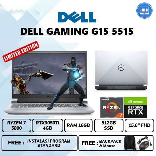 Laptop Dell Gaming G15 5515 AMD Ryzen 7 5800 NVIDIA GeForce RTX 3050 15.6 inch FHD