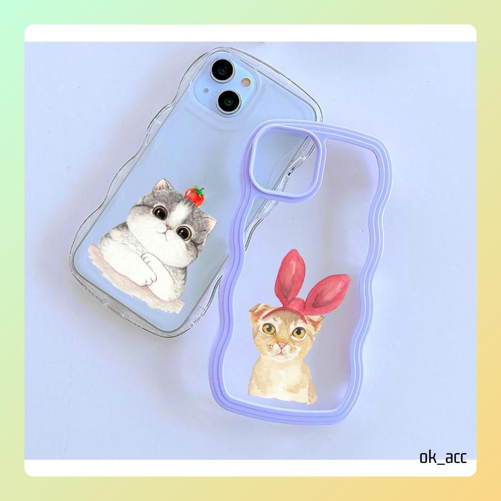 BARU Softcase Motif karakter kitten Cat Kucing Casing For Iphone 7+ 8+ Plus X Xs Xr Max 11 12 13 14 Pro Max 14+ 14Plus HH35