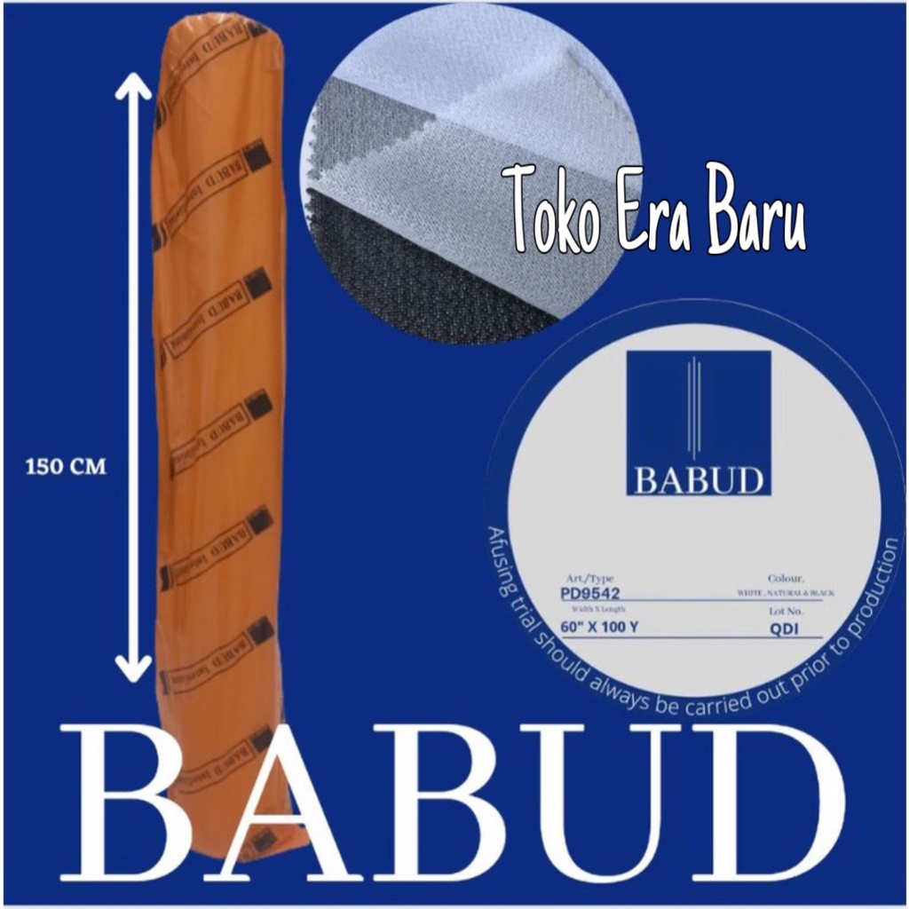 TRIKOT KULIT JERUK TEBAL PD 955BK isi 150cmx 100 YARD BABUD INTERLINING 2 WARNA