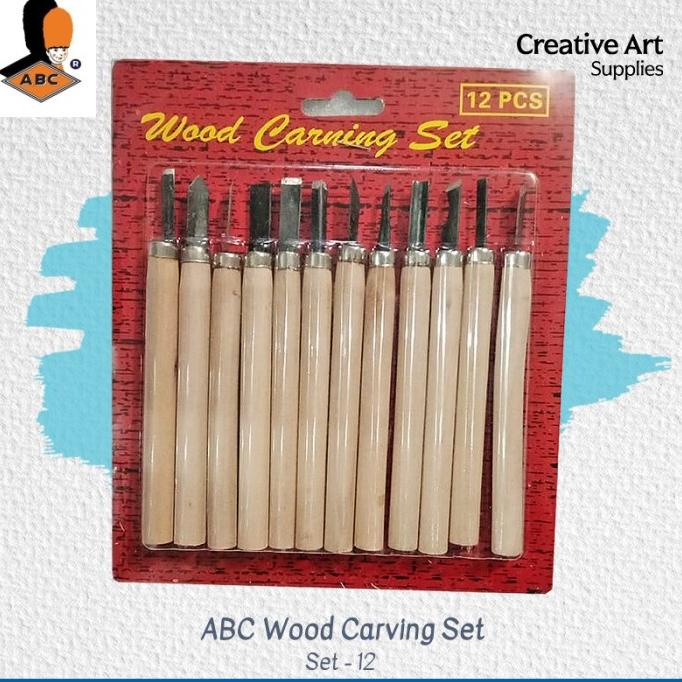 

Mont Marte Wood Carving Set 12pc Pisau Ukir Kayu