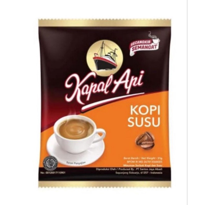 

KOPI BUBUK INSTAN KAPAL API KOPI SUSU 31g (10 bungkus/SERENTENG)