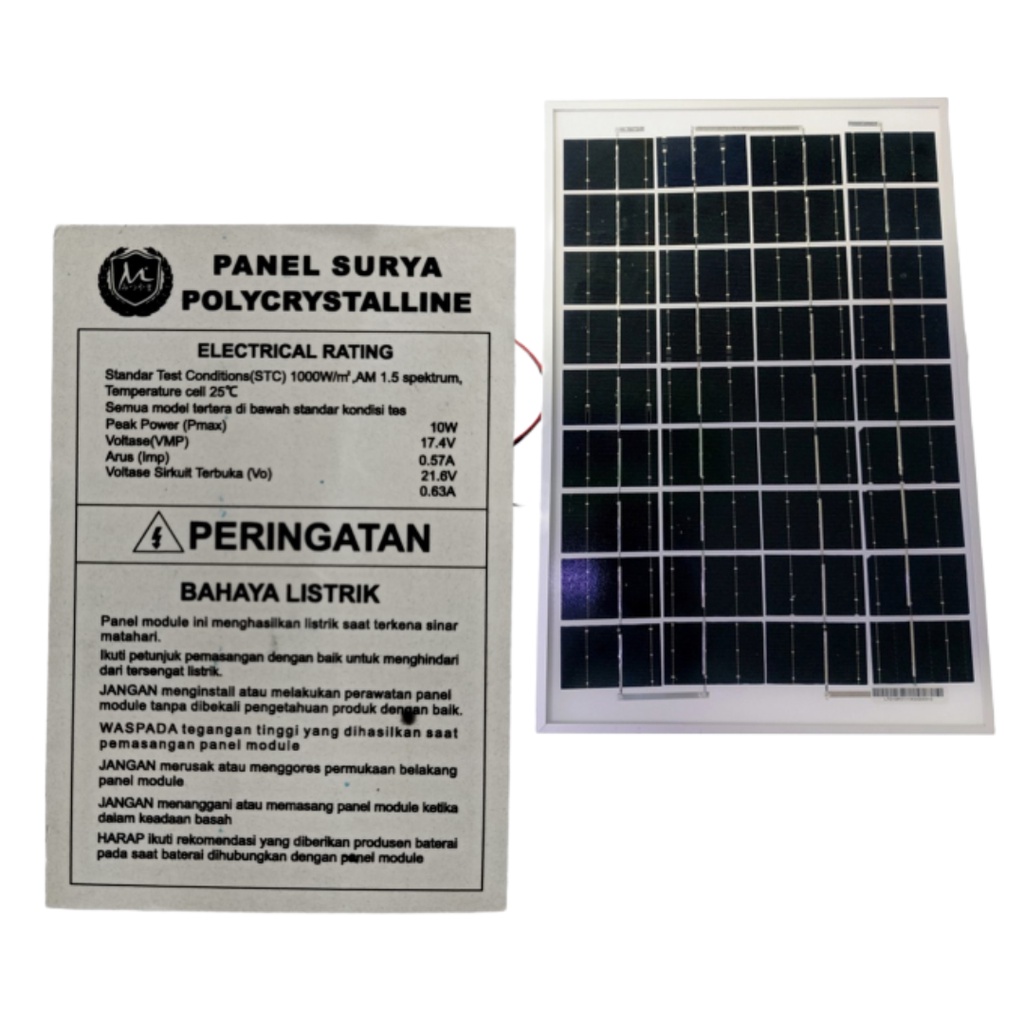 SOLAR PANEL 10wp POLY CRYSTALLINE SOLAR CELL PANEL SURYA 10 WATT POLY