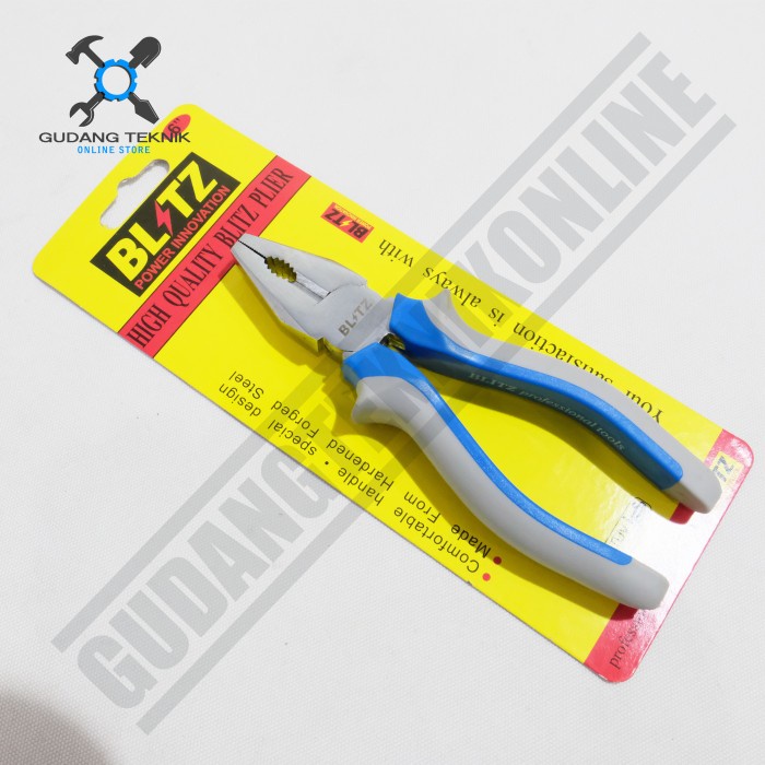 Tang Kombinasi Tangan Gagang Karet MANUAL 6&quot; 7&quot; 8&quot; BLITZ / Blister Crome Tang Kombinasi Chrome 6 inch 7 Inch 8 inch BLITZ