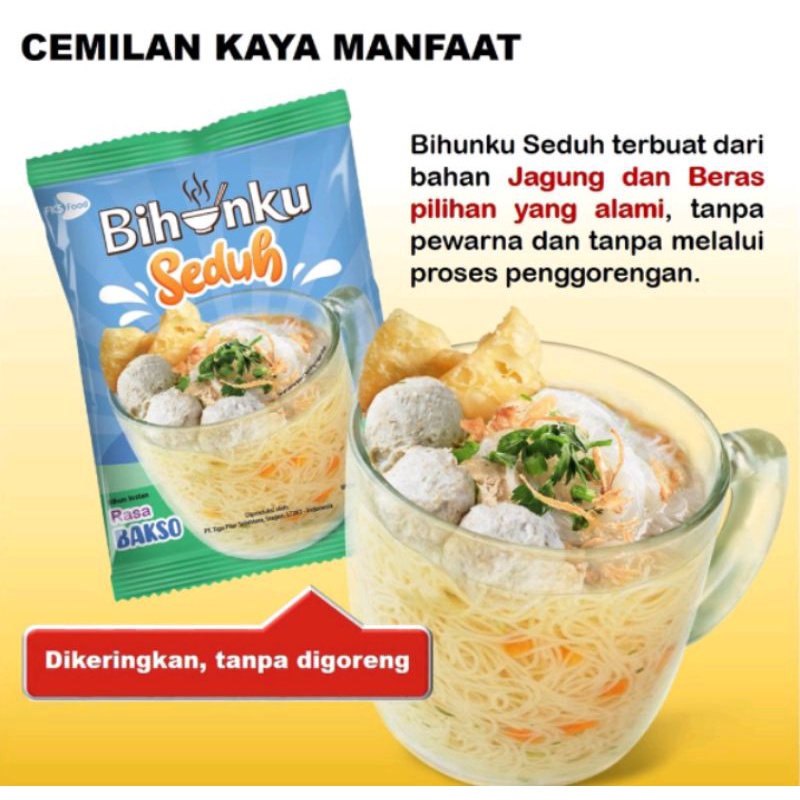 

Bihunku Seduh Bakso Bihun Instant Bihun Gelas Netto - 24gr