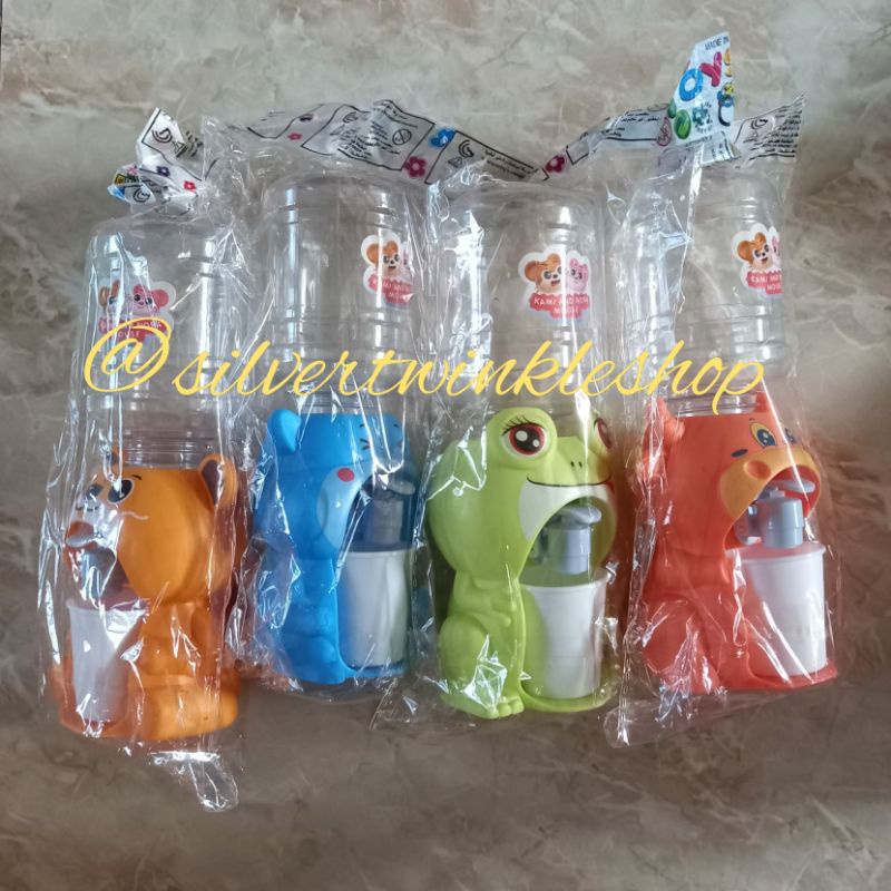 Dispenser air galon mini anak anak karakter lucu hewan binatang animal water portable minum botol mi