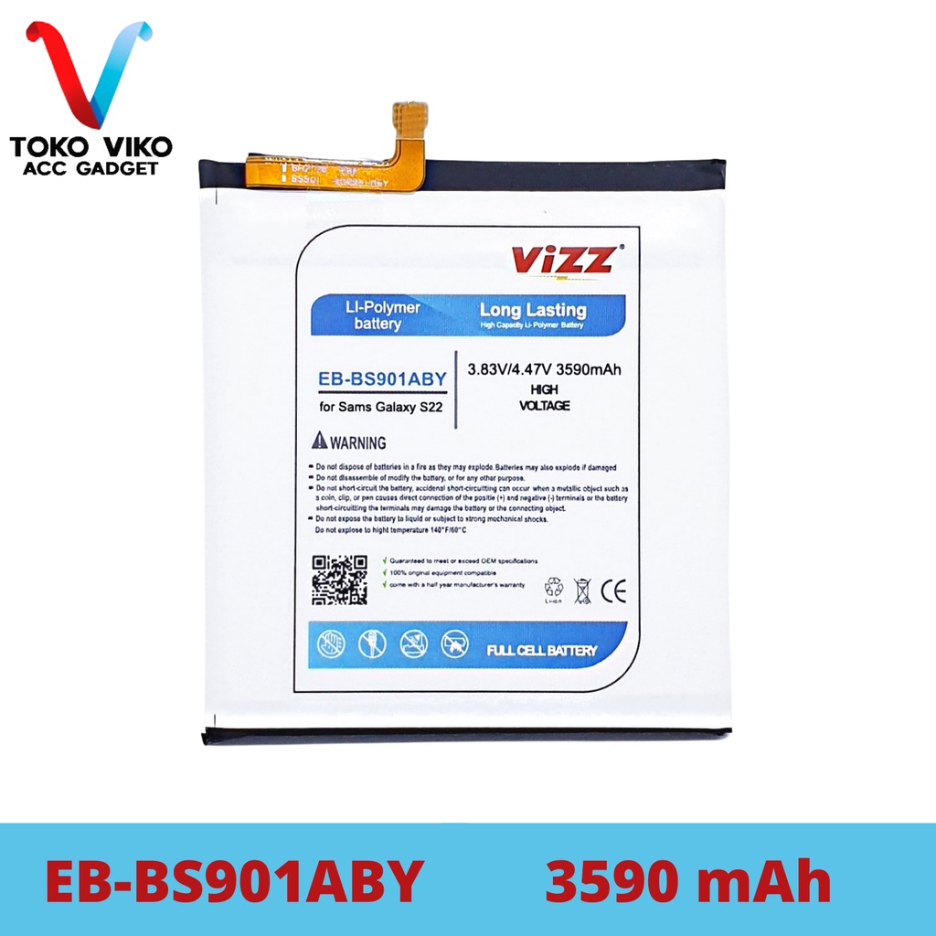 Vizz Samsung EB-BS901ABY Galaxy S22 Baterai Batre Original