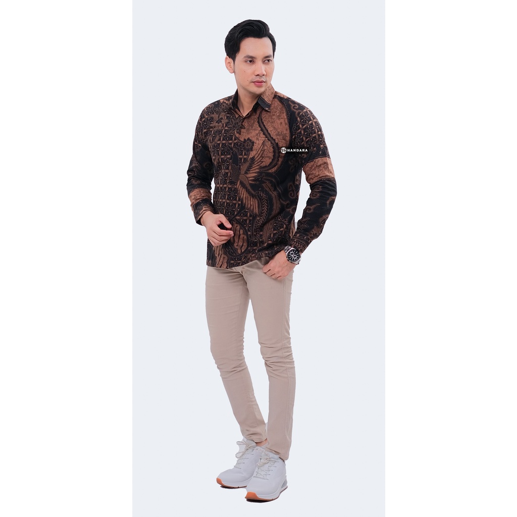 Handara Batik Pria Lengan Panjang Slim Fit Premium Mangkualam HB-326