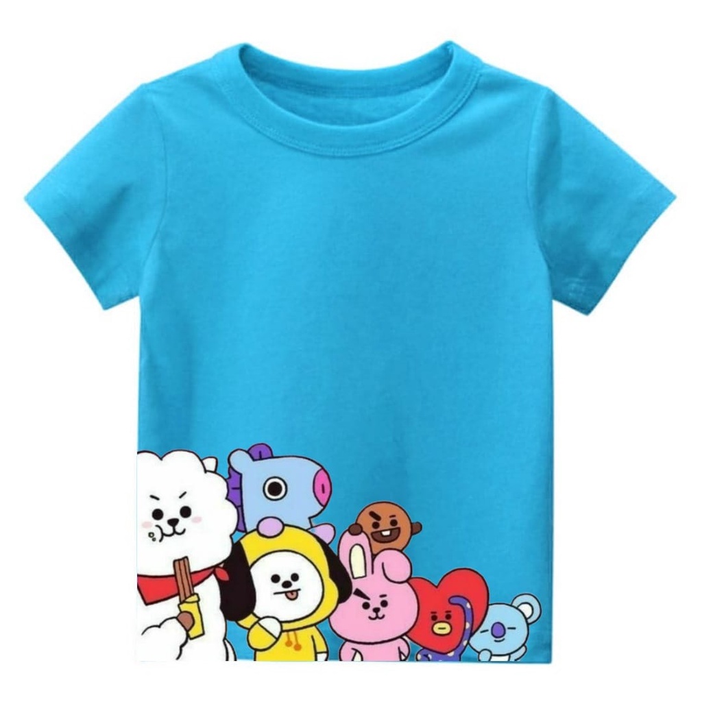 Hzl_outfit Baju Kaos Anak-Anak BT21 LookScreen BTS21 5W