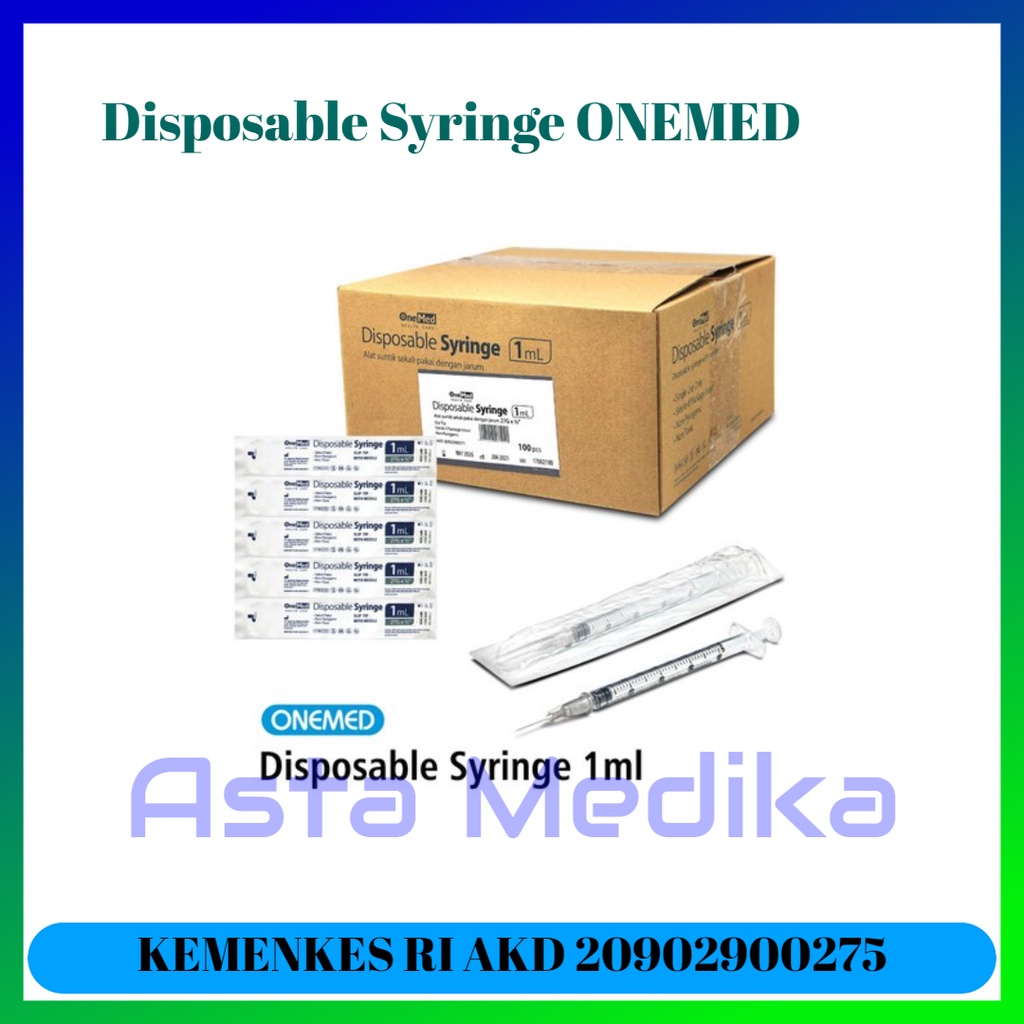 Spuit Disposable Syringe Onemed 1cc 3cc 5cc 10cc 20cc 50cc