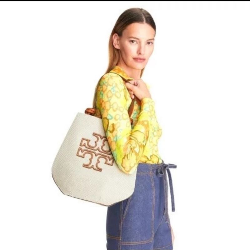 Tory Burch small canvas round tote