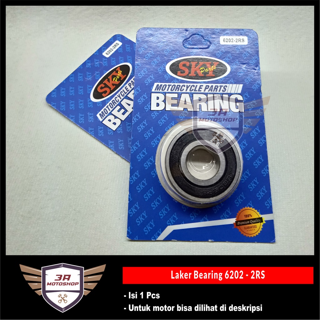 Laker Bearing 6202 - 2RS Original Satuan Ninja Vixion KLX Byson RX King