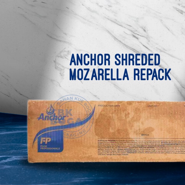 

Mozarella Anchor Shredded ( 250, 500, 1 Kg ) Repack Keju Parut Mozarela