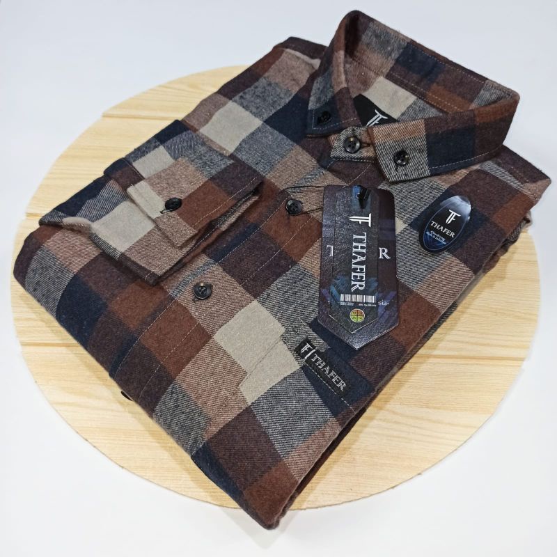 Kemeja flanel pria lengan panjang motif kotak - kotak - Kemeja flanel bahan import - Kemeja flanel distro