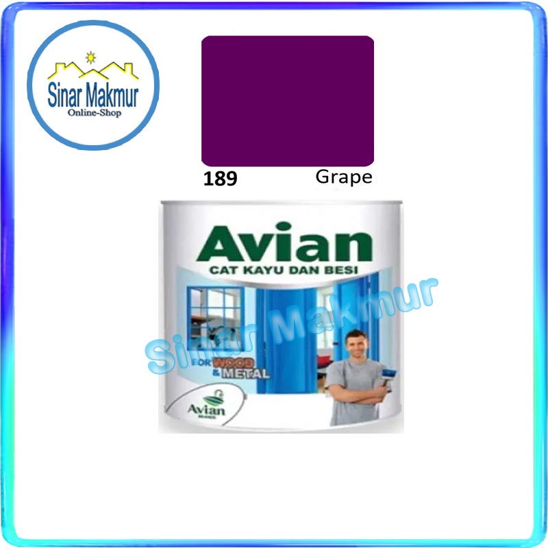 Cat Kayu Besi 1/2 KG 0,45 Liter 189 Grape (AVIAN)