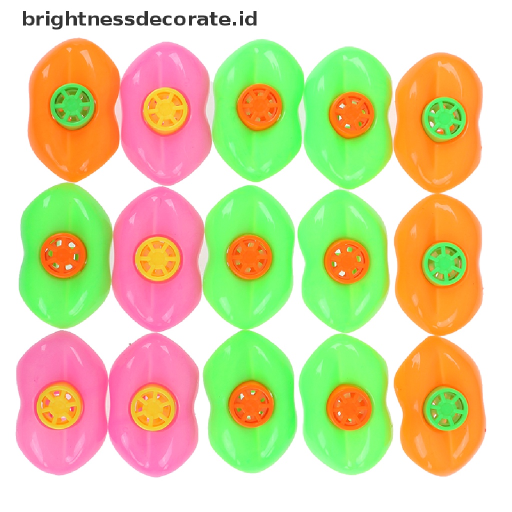 [Birth] 15pcs Peluit Bibir Plastik Nikmat Pesta Ulang Tahun Party Noisemakers Untuk Anak [ID]
