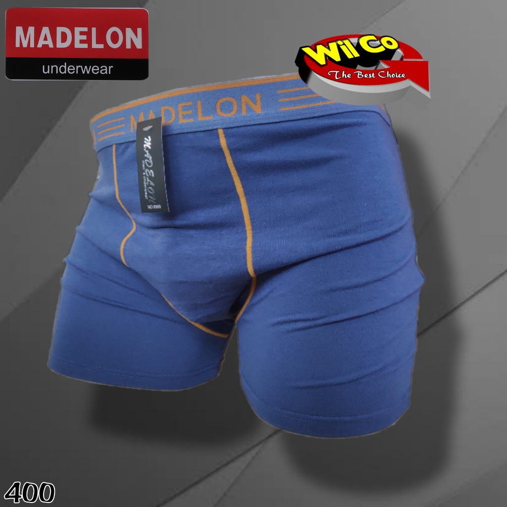 K400T - (HARGA PER 3 Pcs) CELANA DALAM BOXER PRIA JUMBO MULTI COLOR MADELON