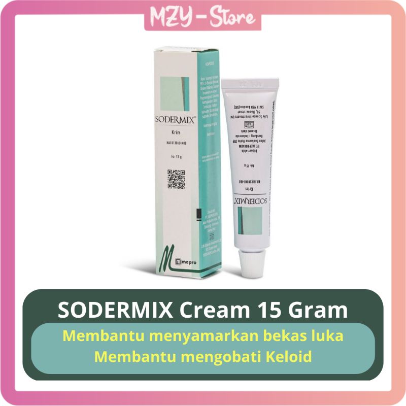 Sodermix Cream 15 Gr Sodermix Krim Menyamarkan Bekas Luka Ruam Popok Mengobati Keloid Scars BPOM