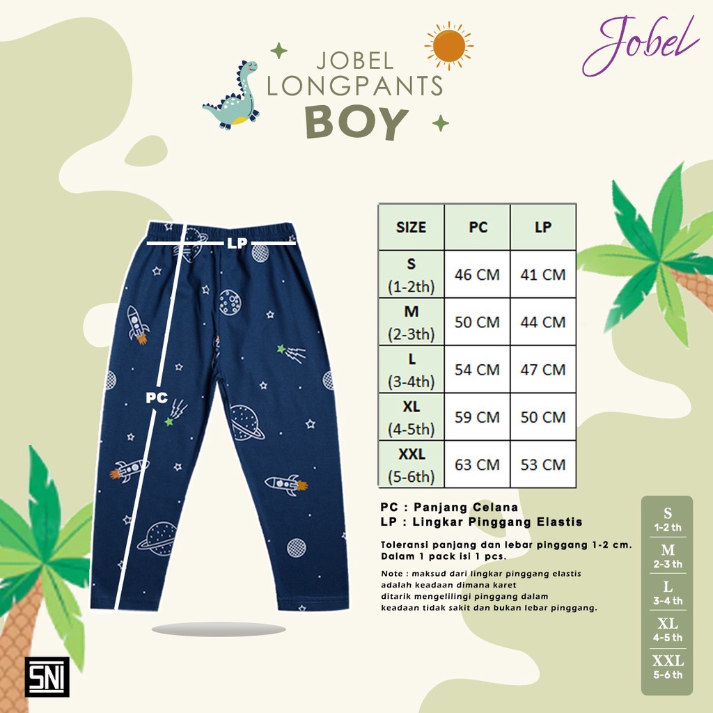 Kazel Jobel Longpants Motif Boy 0-5 Tahun - Celana Panjang