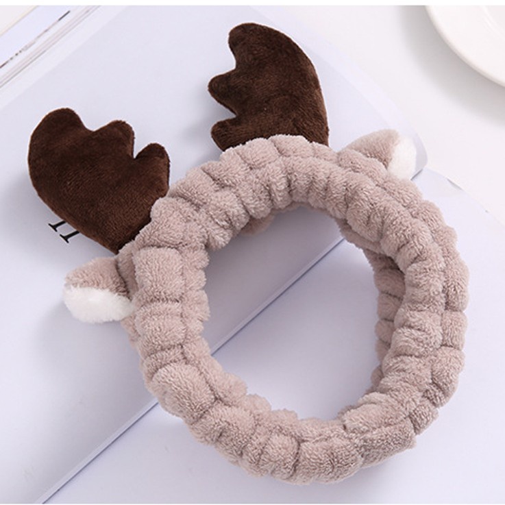 HHEL headband fluffy elk tanduk rusa besar