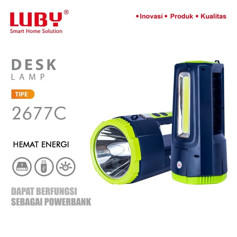 Senter luby 25 Watt baterai 15000 mah 2677c Jumbo