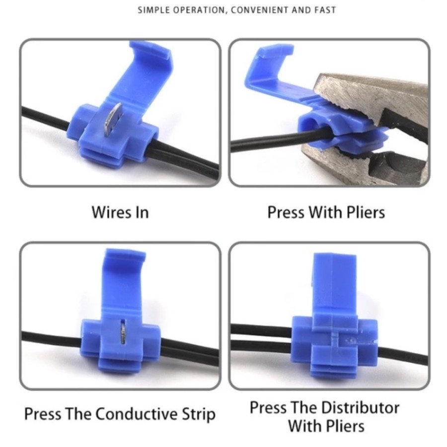 Kunci Scotch Lock Konektor Sambung Kabel Listrik Tanpa Kupas Kulit Set