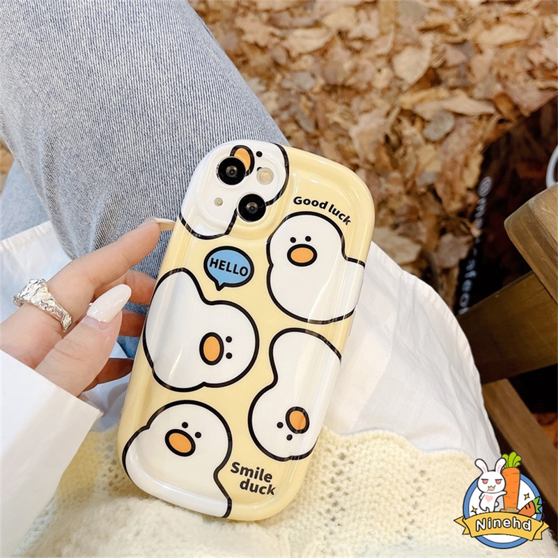 Soft Case Pelindung Kamera Pola Bebek Kuning Tahan Banting Untuk iPhone 14 13 12 11 Pro Max X Xr Xs Max 8 7 6 6s Plus SE 2020