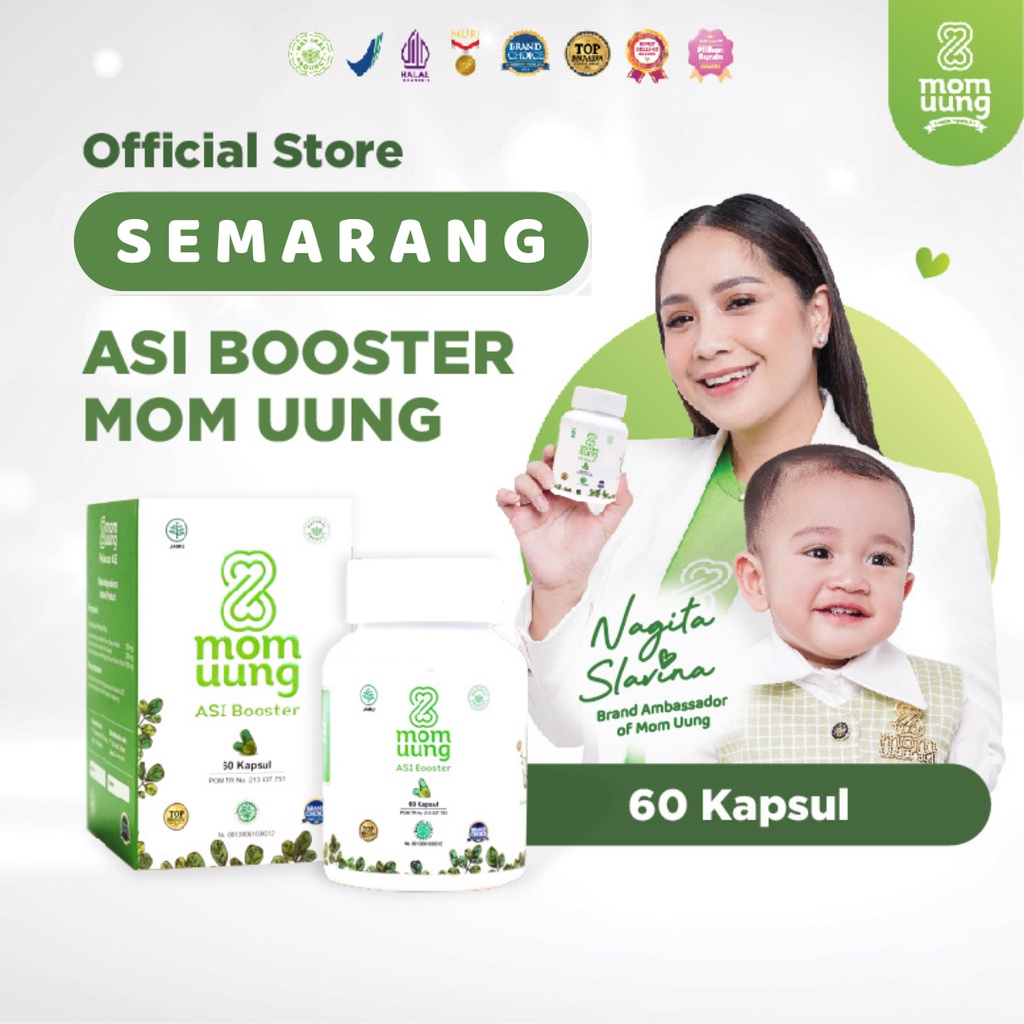 MOM UUNG ASI BOOSTER 60 KAPSUL / PELANCAR ASI NATURAL / ASI BOOSTER BPOM HALAL MOMUUNG SEMARANG