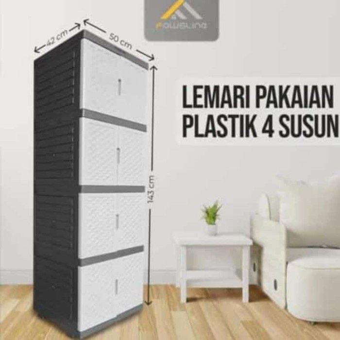 Lemari Lemari Pakaian Plastik 4 Susun / Lemari Plastik 4 Susun Kokoh Dan Kuat
