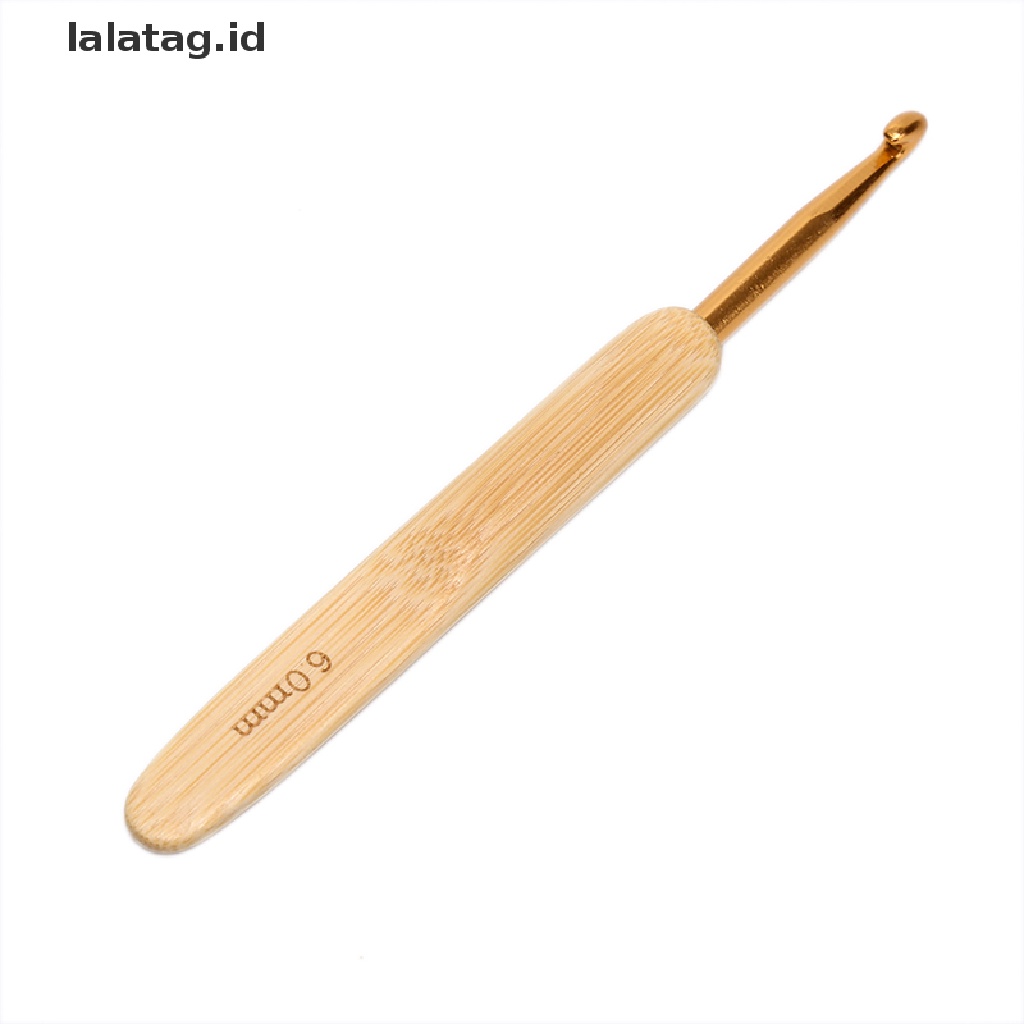 [lalatag] 8x Bamboo Crochet Hooks Set s Knitg Handle Alat Jahit Benang Tenun [ID]