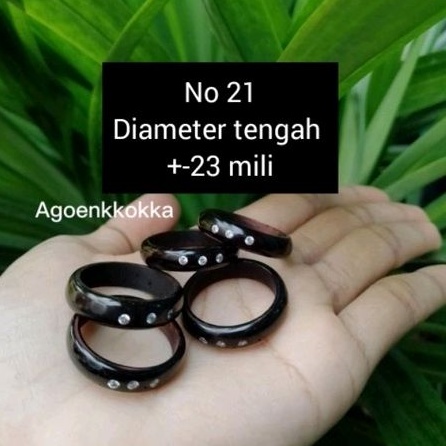 Cincin mata 3 hitam ukuran 21 kokka kaukah