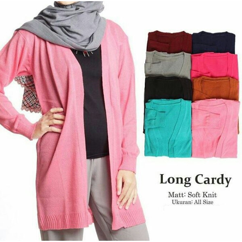 LONG PASTEL CARDY / Outer wanita Kekinian / Cardigan wanita Panjang / long Outer Cardigan / Outer wa