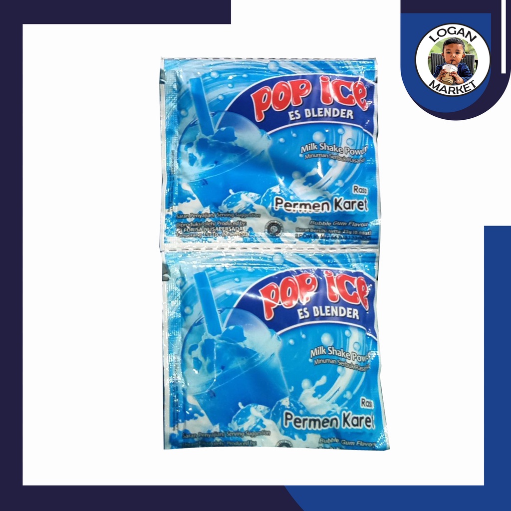 

Pop Ice Es Blender Permen Karet Bubble Gum Renceng 10 Pcs Sachet 25gr