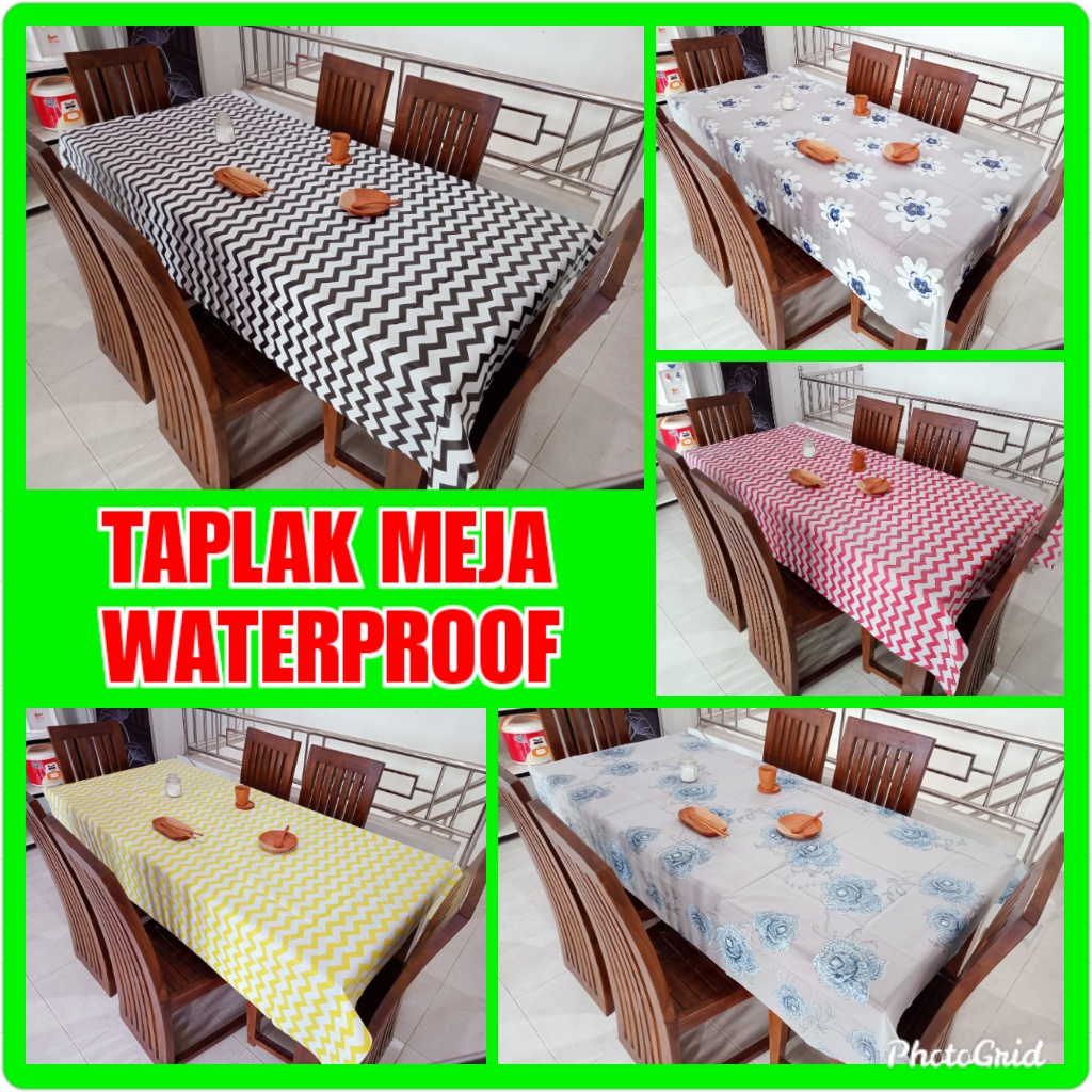 TAPLAK MEJA MAKAN ANTI AIR JUMBO WATERPROOF UKURAN ±137x183 CM ANEKA MOTIF