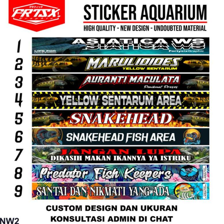 Trend Produk Minggu Ini [Free Gold] Stiker Channa | Stiker Akuarium | Stiker Predator Fish | Channa 