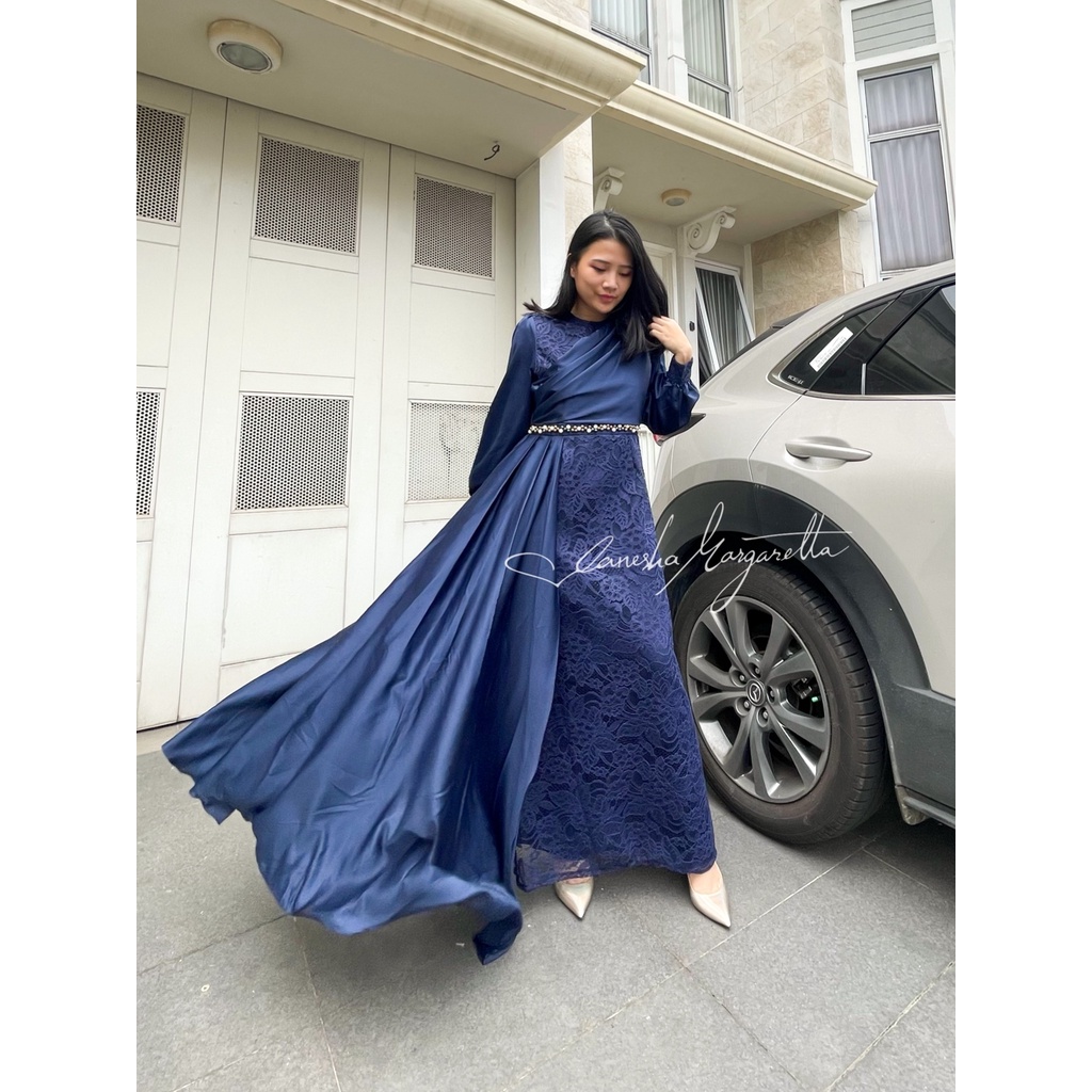 ( VM )- Vanesha Margaretta - 697 dress wanita - fashion muslim - dress pesta
