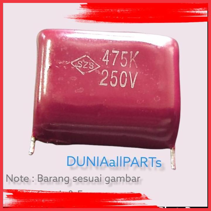 (DAP) kapasitor mylar 475k250v mylar 475k 250v szsa