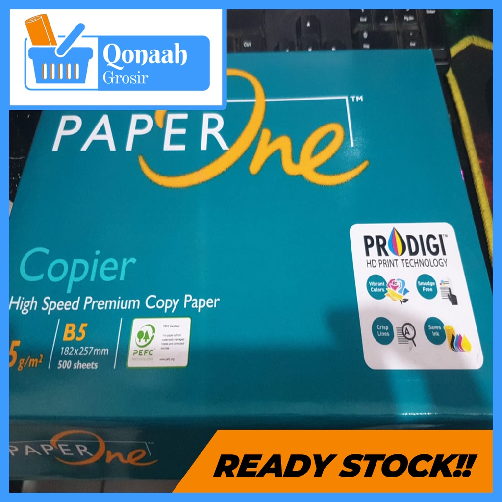 

Paper One Copier High Speed Premium Copi paper 75g Ukuran B5