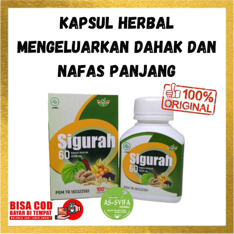 Kapsul Sigurah Obat Menghilangkan Lendir Gurah Pernafasan Sigurah Kapsul Original