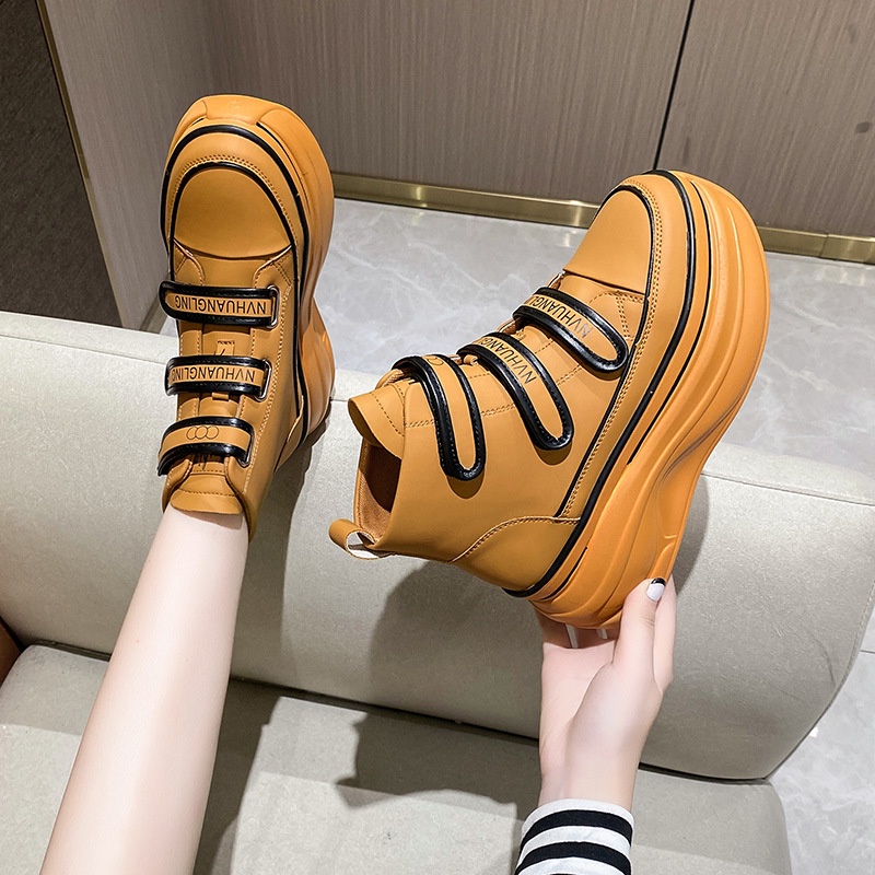 [DREAM] 238 Sepatu Sneakers Wanita Fashion Shoes Boots Tinggi Casual Korea Karet Premium Quality