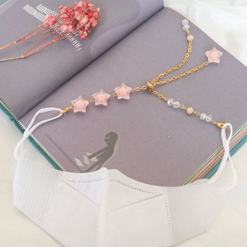 Connector Mask / Konektor masker Hijab / Brass Chain / Strap Serut Pengait Aksesoris Fashion Wanita 