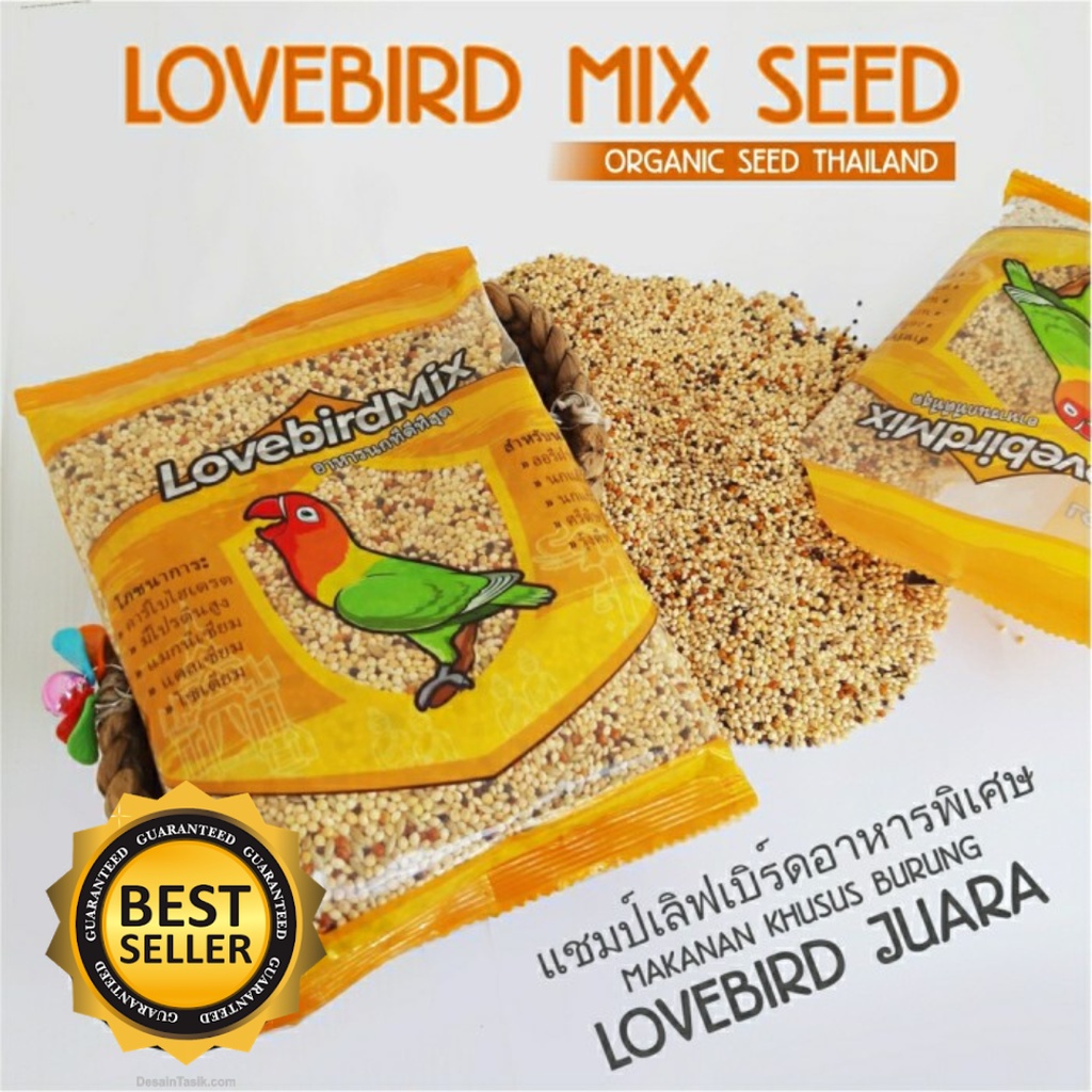 Jual Lovebird Mix Pakan Burung Love Bird Thai Organic Seed Vitamix