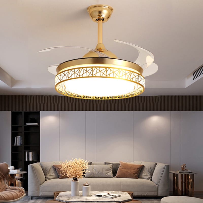 Home Lighting Lampu Plafon Kipas Angin Lampu Gantung Plafon Lampu Hias Rumah Gantung Ruang Tamu Remote Contorl Plafon Fan 3 Warna