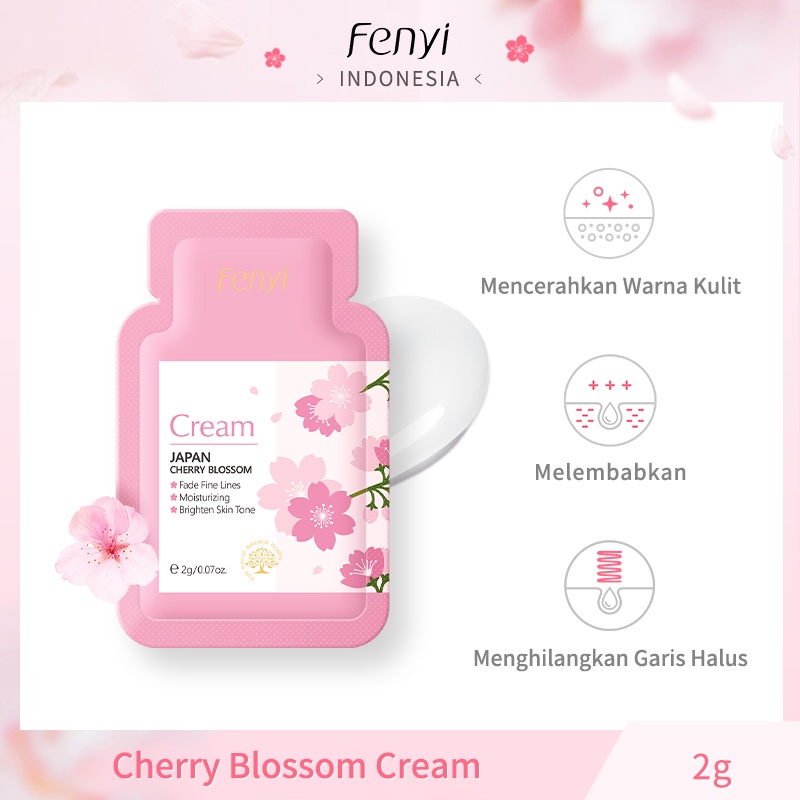 Fenyi Cherry Blossom Krim Pencerah Toner Pelembap Memperbaiki Krim Mata Memudarkan Kerutan Bintik-bintik Hitam 2g