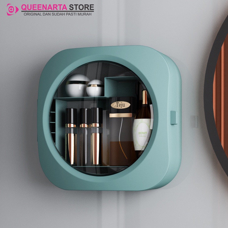 QUEENARTA Rak Kosmetik Gantung / Rak Make Up / Rak Organizer Kosmetik / Tempat Make Up / Rak Kamar m