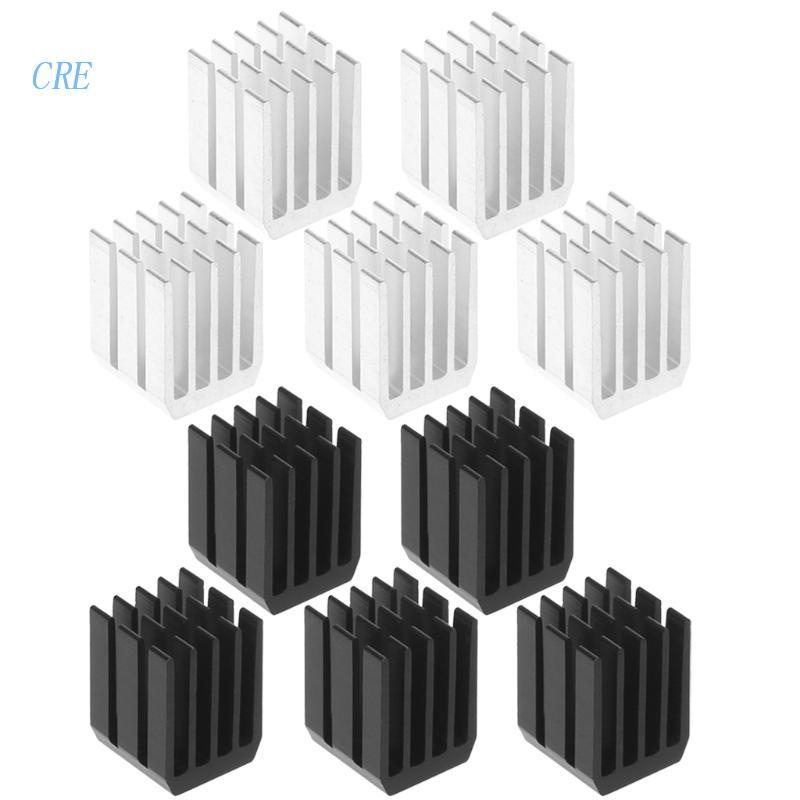 Cre HEATSINK Aluminium Radiator Anodize Heat Sink Chip Elektronik Pendingin Thermal Pads Hitam/Putih 5Pcs/Pack