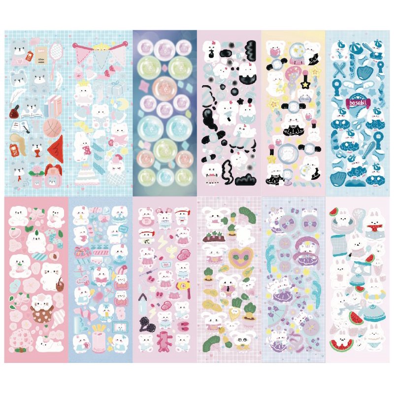 

Sticker DIY Deco Stiker Kiss Cut Sticker Glitter Dekorasi Toploader Holder Cahol PC Decoration Sticker